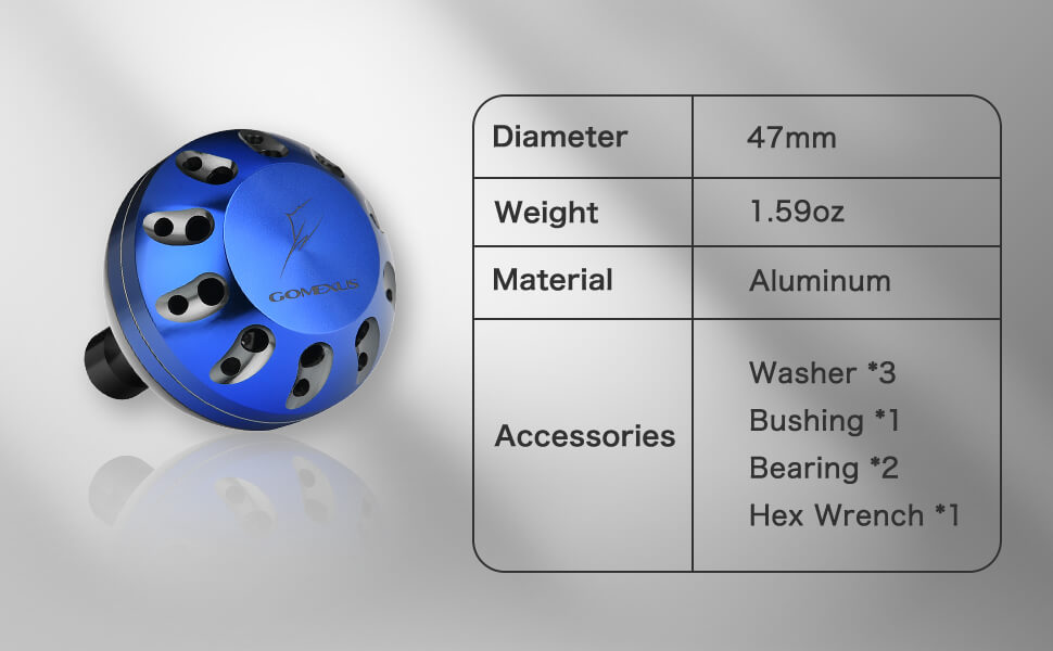 Gomexus aluminum knob 47mm