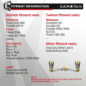 Gomexus Aluminum Handle for Baitcasting Reel with Knob BDH-A20