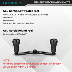 Gomexus Aluminum Handle for Baitcasting Reel with TPE Knob For Abu Max Pro