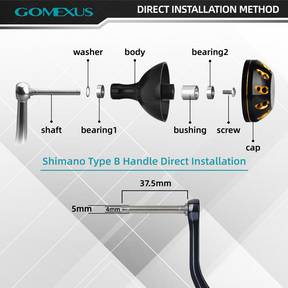 Gomexus Aluminum Reel Power Knob 38mm B38