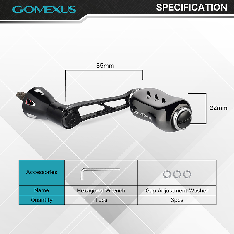 Gomexus Aluminum Handle with Titanium Knob LMY-T22