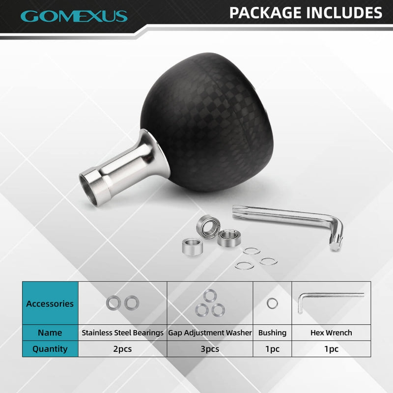 Gomexus Power knob carbon fa38 package includes