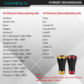 Gomexus Aluminum Reel Power Knob 20mm A20