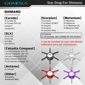 Gomexus DIY Aluminum Star Drag for Shimano Reels