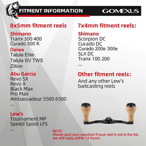 Gomexus Kage Titanium Handle for Baitcasting Reel with Cork Knob TH-CA27